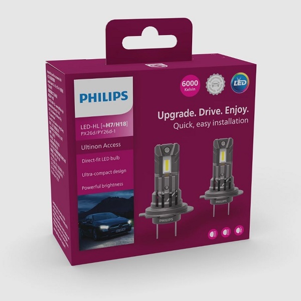 Đèn pha LED Philips Ultinon U2500 (Gen 4) màu 6000K