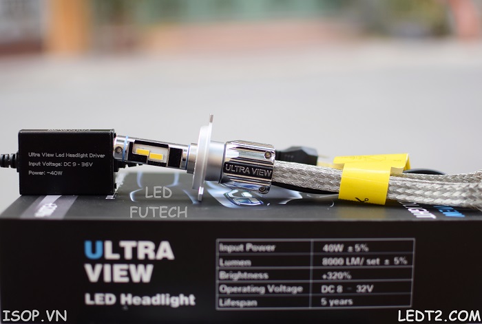 Đèn pha LED Ultra View Fanless +320%