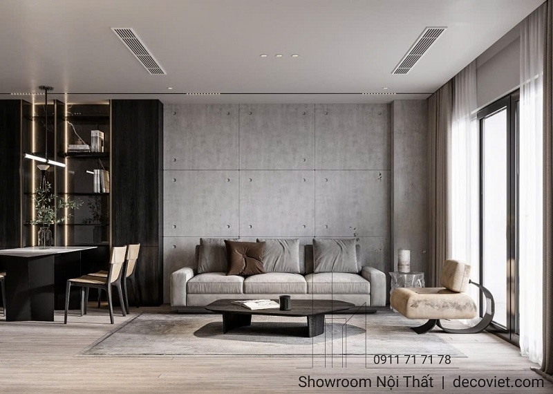 Thiết kế nội thất căn hộ phong cách Japandi tinh tế.