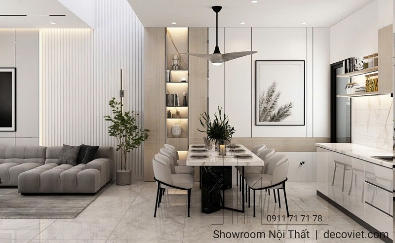 Thiết kế nội thất căn hộ 2 phòng ngủ phù hợp gia đình trẻ.