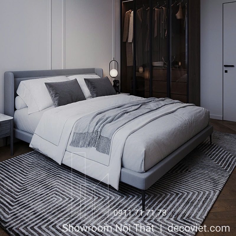 Thiết kế nội thất phòng ngủ master ấm cúng và tiện nghi.