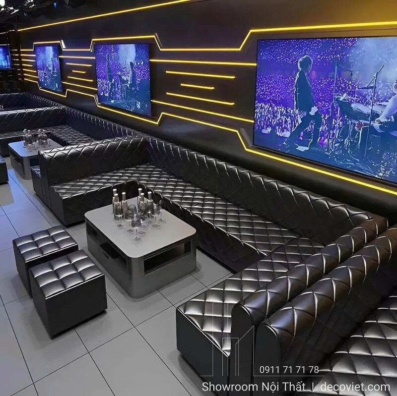 Sofa karaoke khung gỗ chắc chắn, độ bền cao