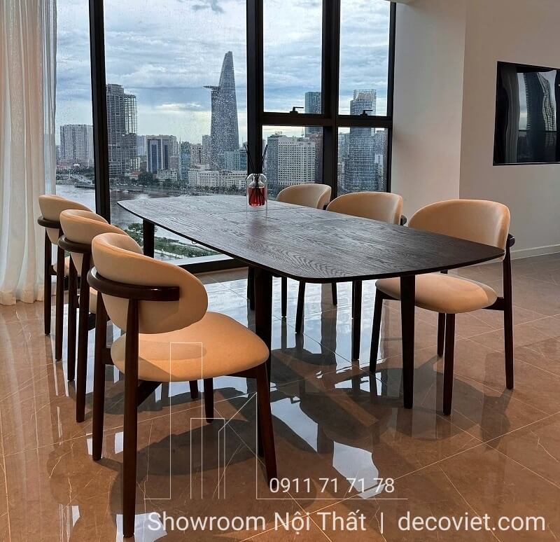 bàn ăn gỗ 6 ghế quy nhơn