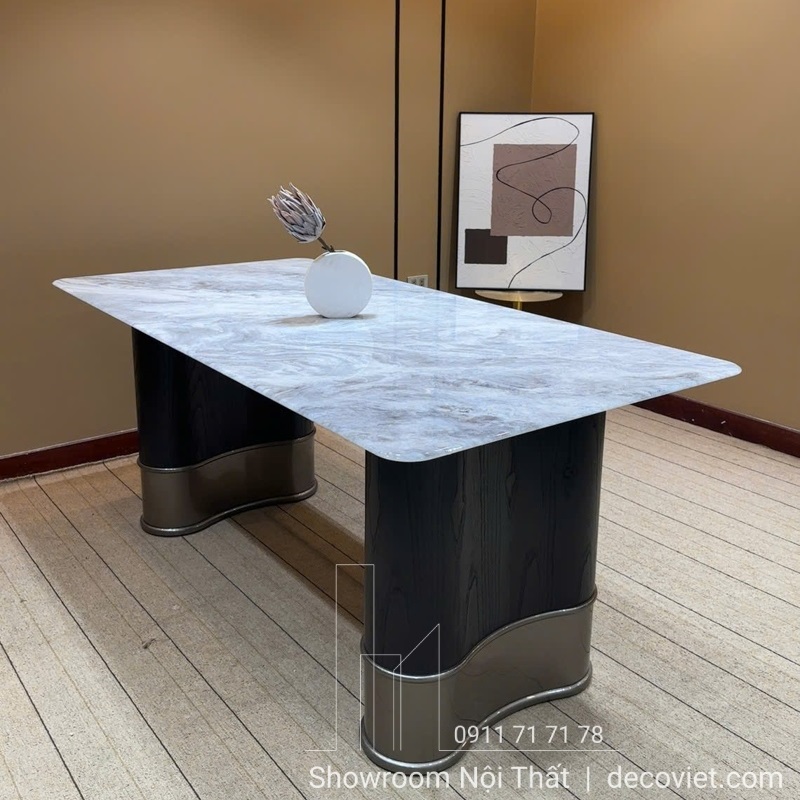 mẫu bàn ăn mặt đá 4 người cao cấp