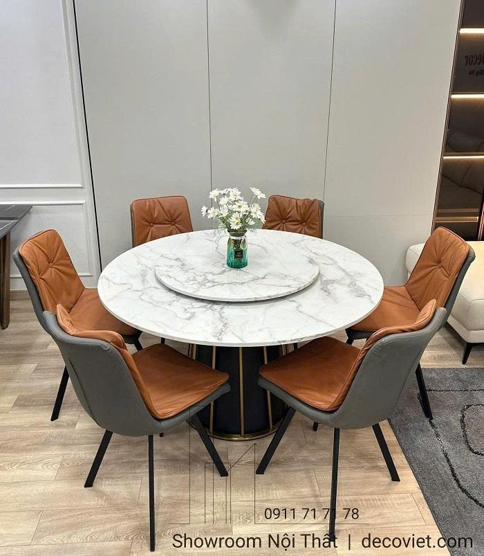 Kích thước bàn ăn tròn 1m6 – phù hợp 6–8 người.