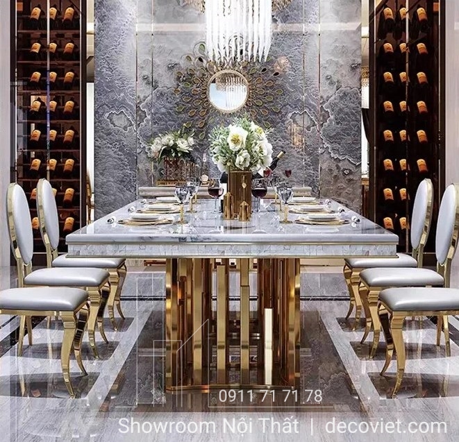 bộ bàn ghế ăn tân cổ điển