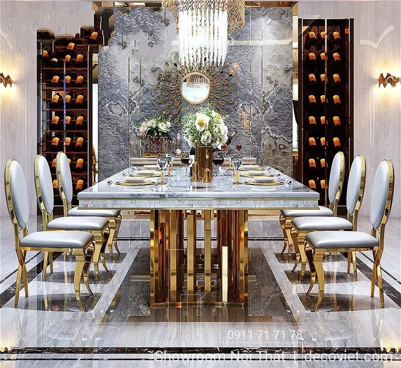 bàn ghế ăn tân cổ điển