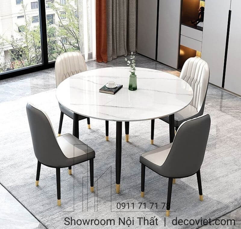 Bàn ăn tròn 4 người kiểu dáng nhỏ gọn