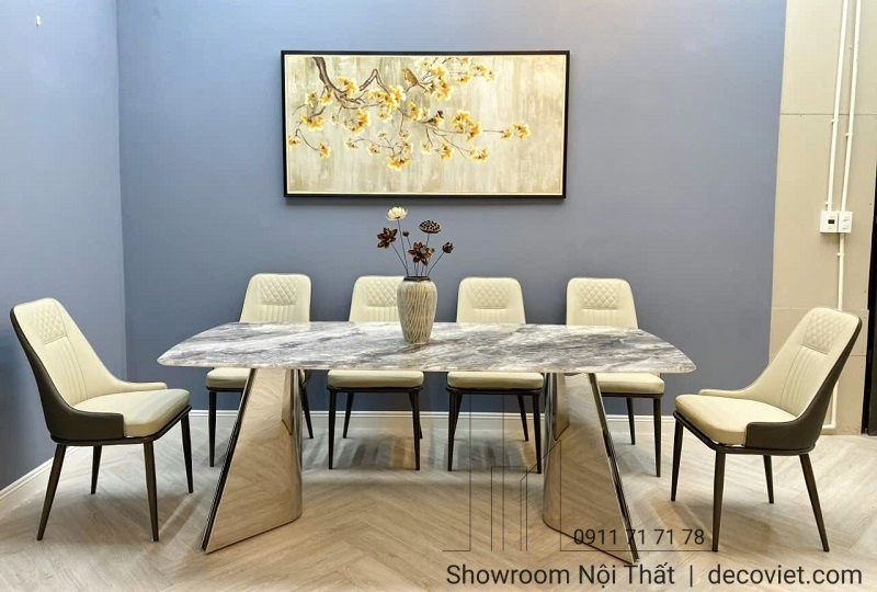 bộ bàn ghế ăn mặt đá quy nhơn