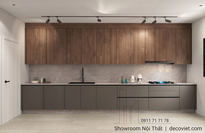 Thiết kế tủ bếp gỗ giúp tận dụng tối đa diện tích góc bếp và tối ưu công năng sử dụng