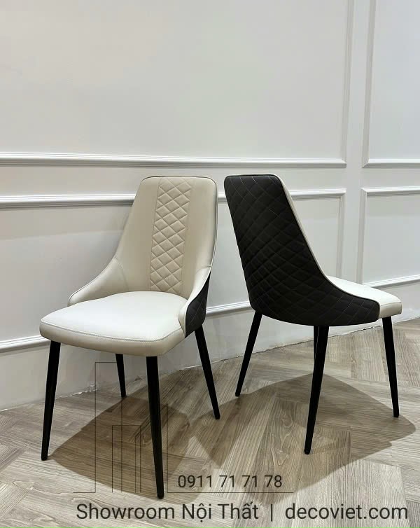 ghế ăn bọc da chân sắt