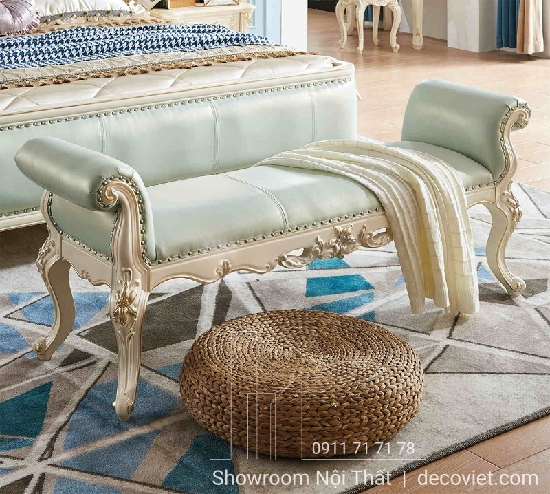 thiết kế ghế đuôi giường tân cổ điển tinh tế