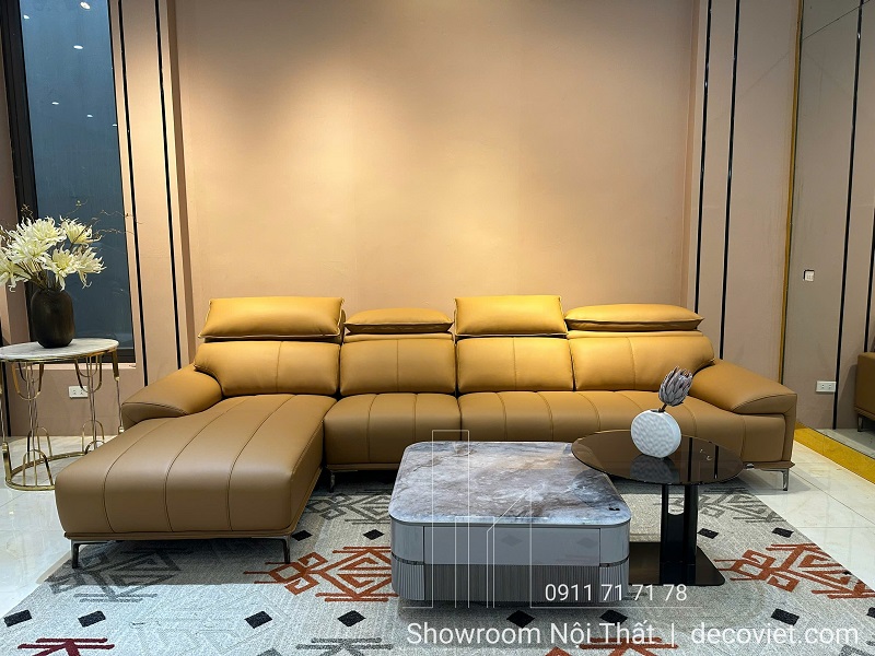 sofa bọc da cao cấp