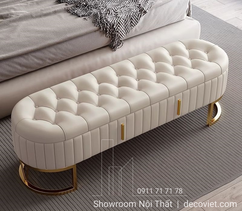 trang trí phòng ngủ sang trọng với ghế đuôi giường đẹp