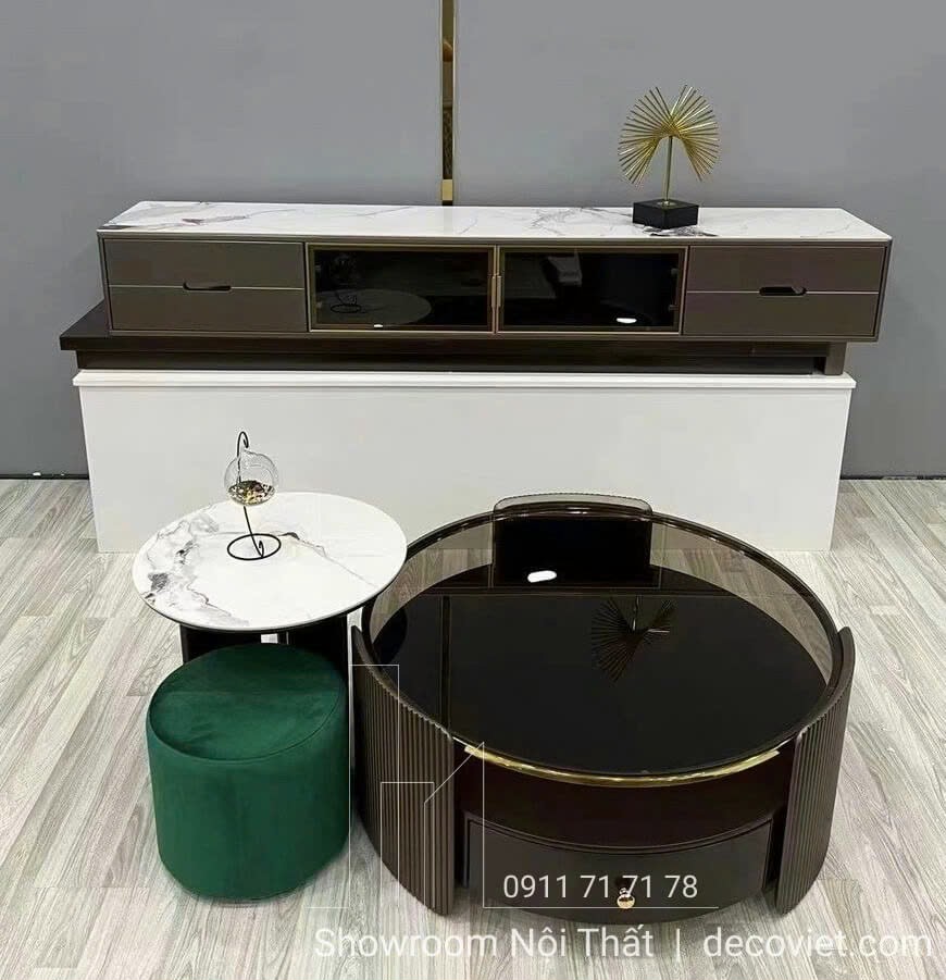 set bàn trà kệ tivi