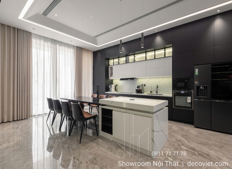 Tủ bếp thiết kế theo yêu cầu tại cửa hàng nội thất DecoViet Thủ Đức