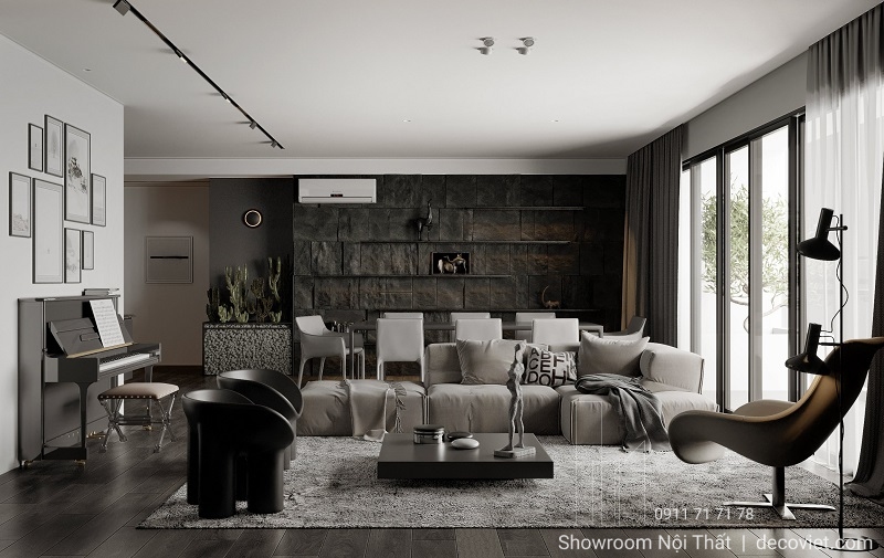 thảm sofa tạo điểm nhấn