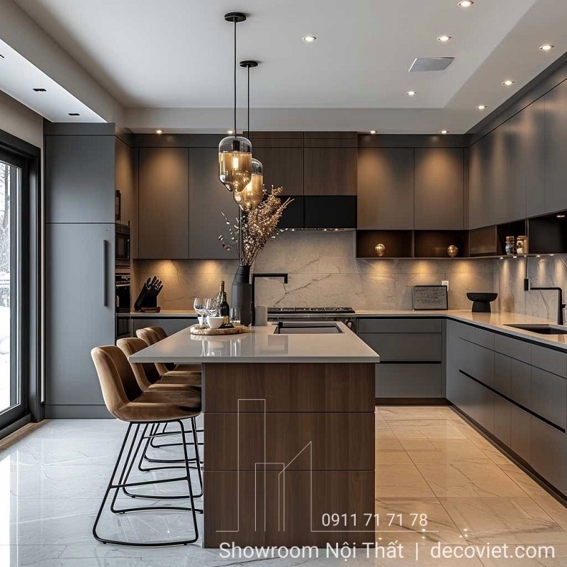 thi công nội thất phòng bếp sang trọng