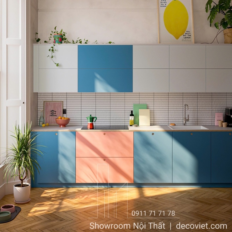 mẫu tủ bếp gỗ phù hợp với mọi không gian sống