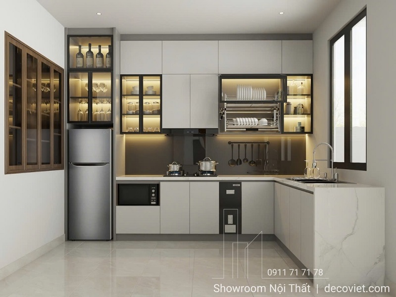 thiết kế thi công tủ bếp đẹp
