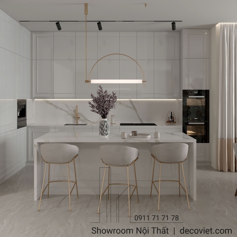 mẫu tủ bếp hiện đại được nhiều khách hàng yêu thích