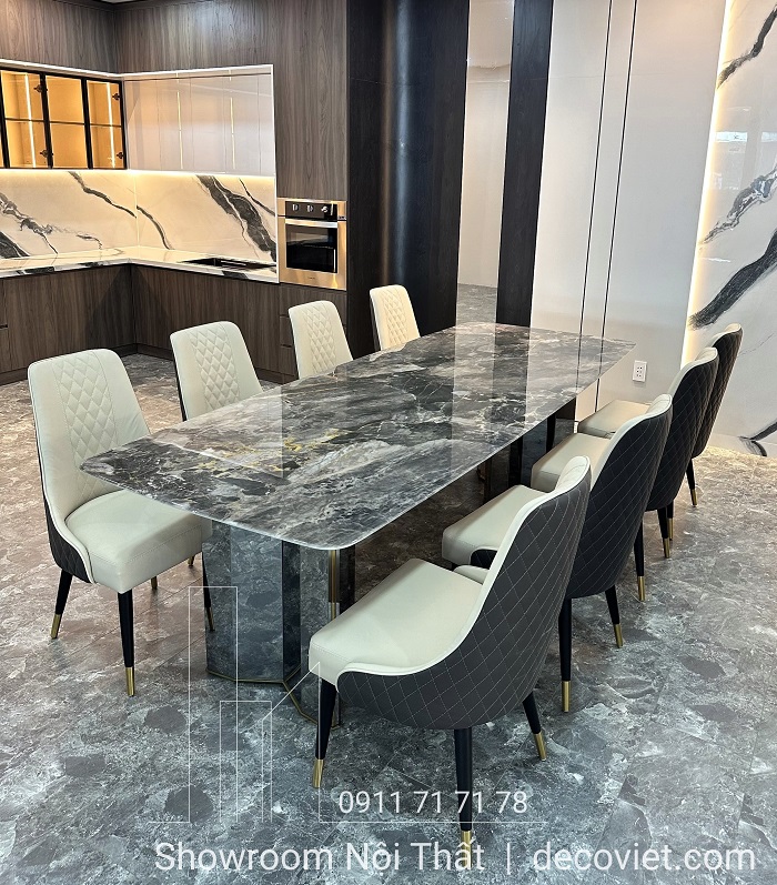 bộ bàn ăn 10 ghế sang trọng