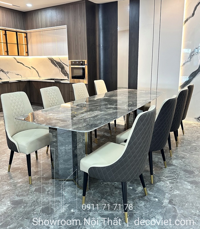 bộ bàn ăn 10 ghế hiện đại