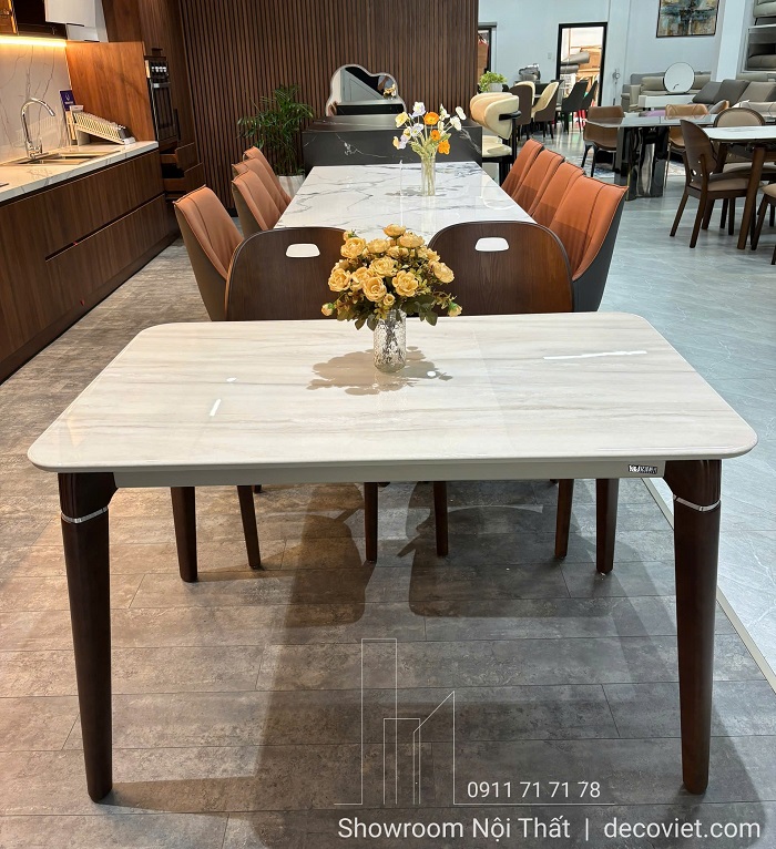 Bộ bàn ăn 4 ghế 2744S phối cảnh thực tế sang trọng