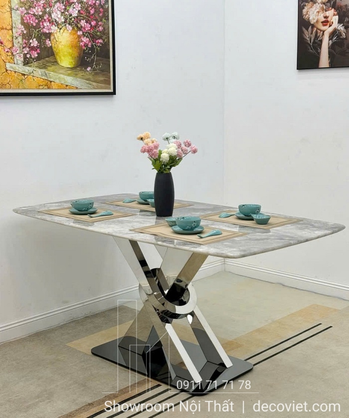 bàn ăn mặt đá cao cấp