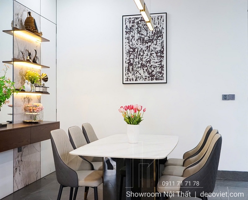 bàn ăn 6 ghế nhập khẩu hiện đại