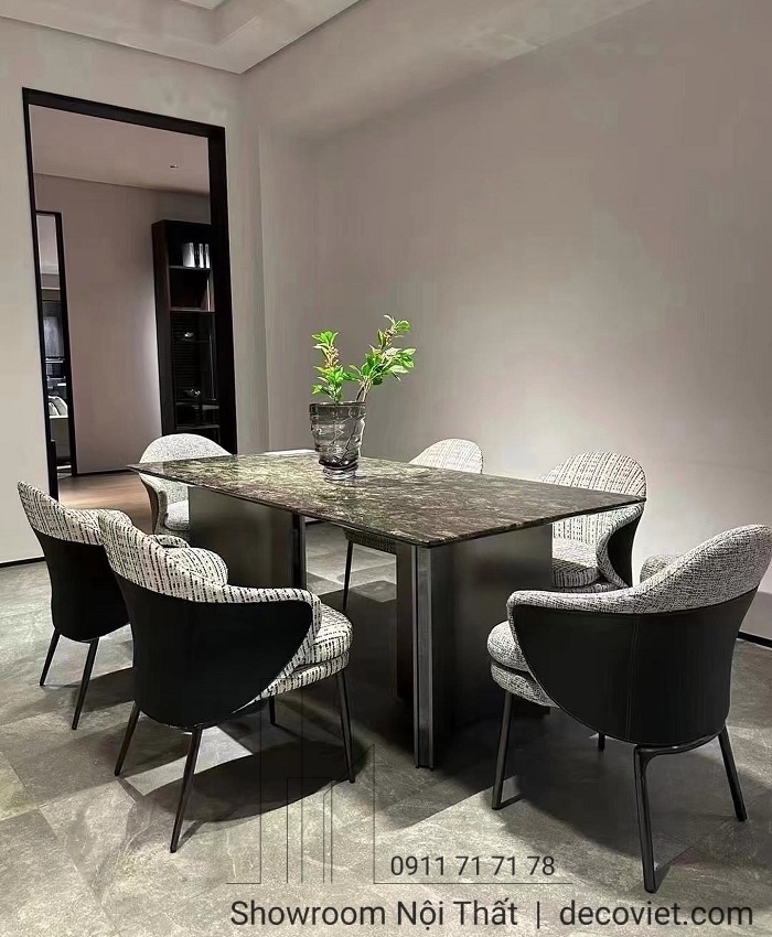 bộ bàn ăn 6 ghế mặt đá cao cấp