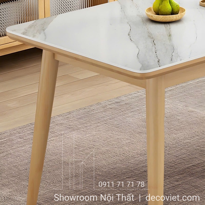 bàn ăn mặt đá 6 ghế