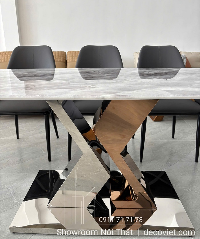 Bộ bàn ăn cao cấp 6 ghế phối màu sang trọng, hợp thời