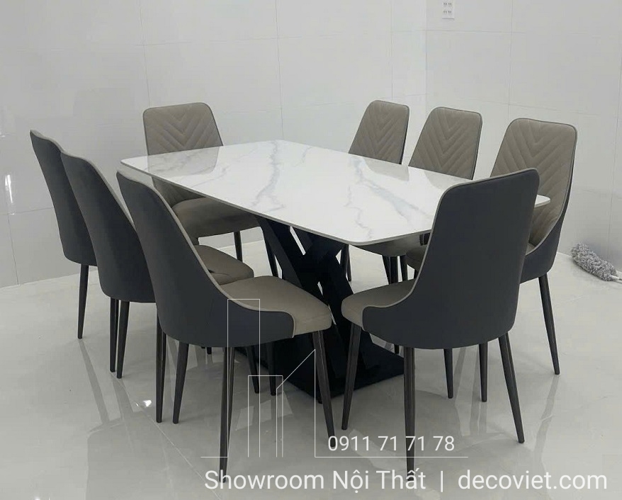 bộ bàn ăn 8 ghế mặt đá đẹp hiện đại