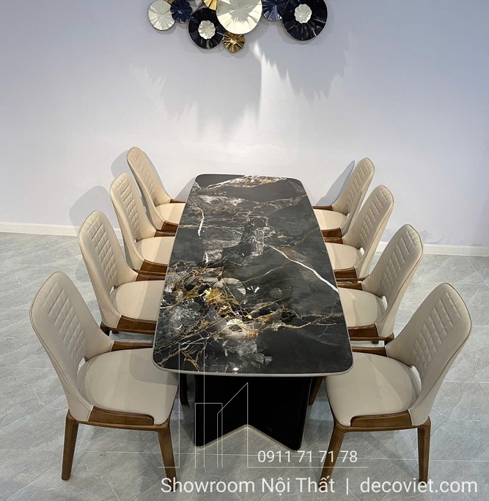 bàn ăn 8 ghế nhập khẩu cao cấp