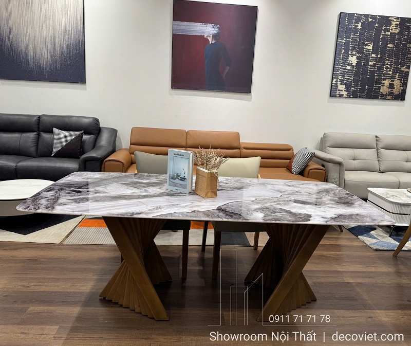 Chân bàn ăn gỗ Ash bền chắc, thiết kế xoắn tinh tế