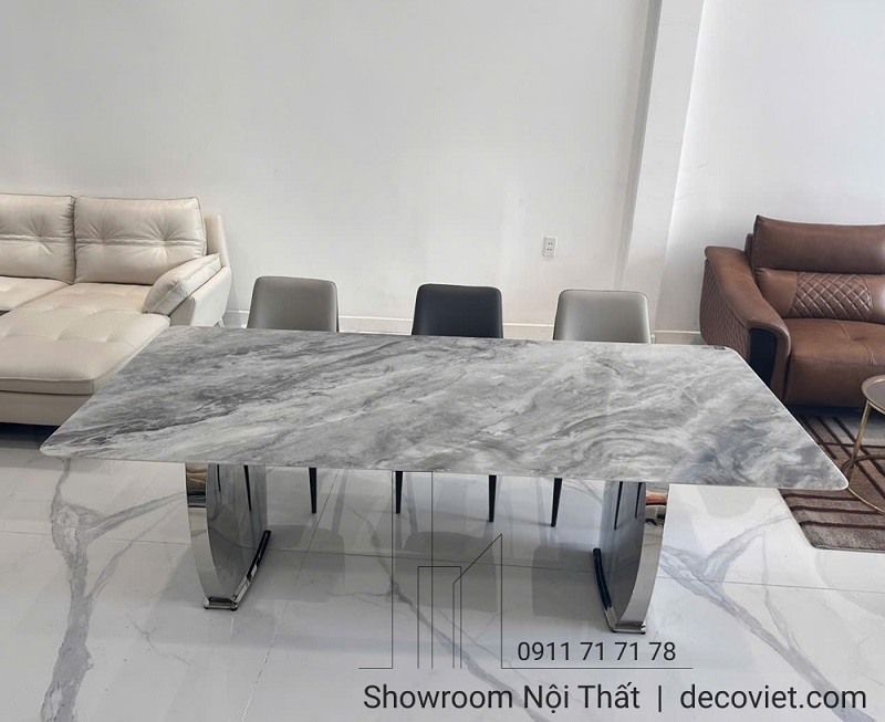 bàn ăn mặt đá tự nhiên hiện đại