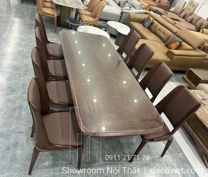bộ bàn ăn gỗ cao cấp 10 ghế
