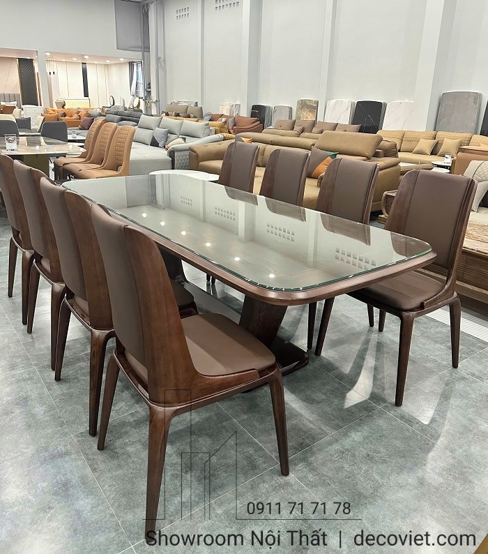 bộ bàn ăn gỗ tự nhiên 10 ghế