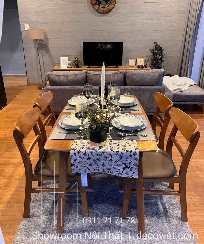 bàn 4 ghế ăn gỗ