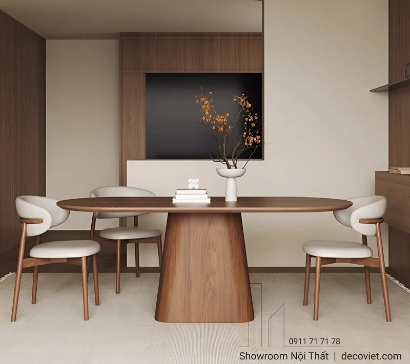 Ghế ăn gỗ bọc nệm sáng màu đi kèm bàn ăn 2844S