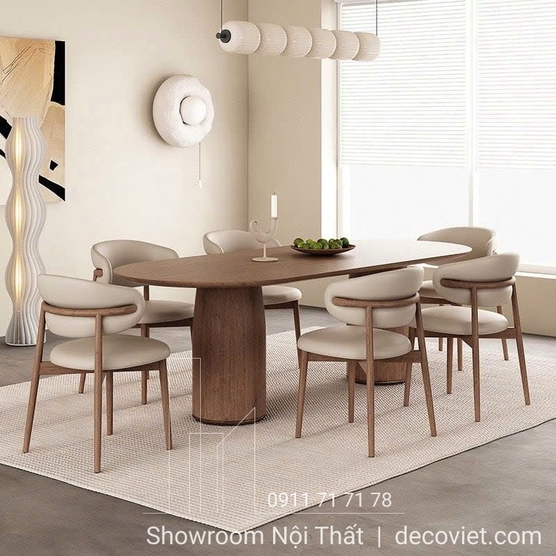 bàn ăn gỗ 6 ghế hiện đại
