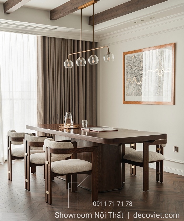 bàn ăn mặt đá 6 ghế đẹp