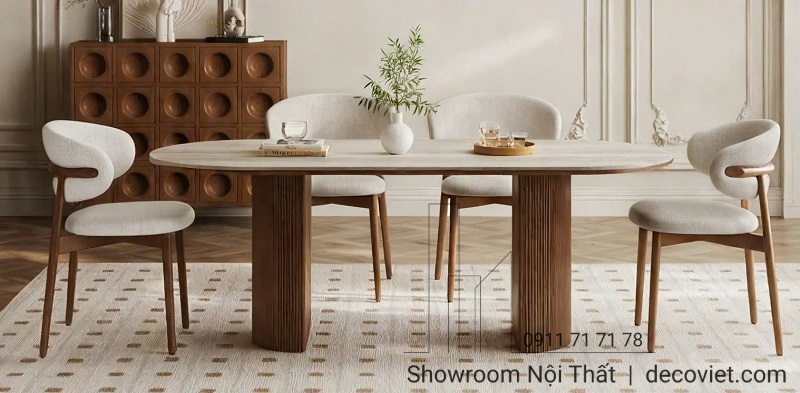 bộ bàn ăn 6 ghế gỗ