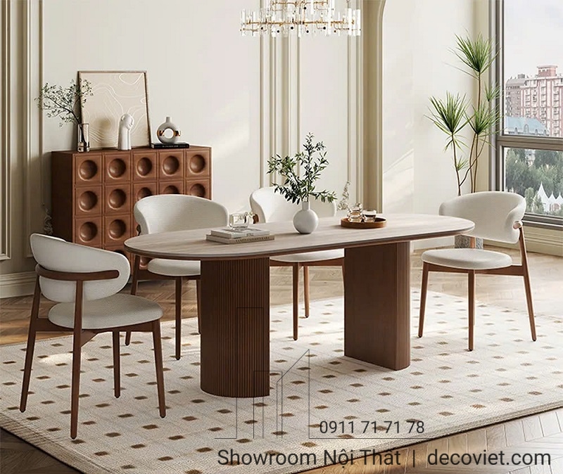 bàn ăn gỗ 6 ghế hiện đại