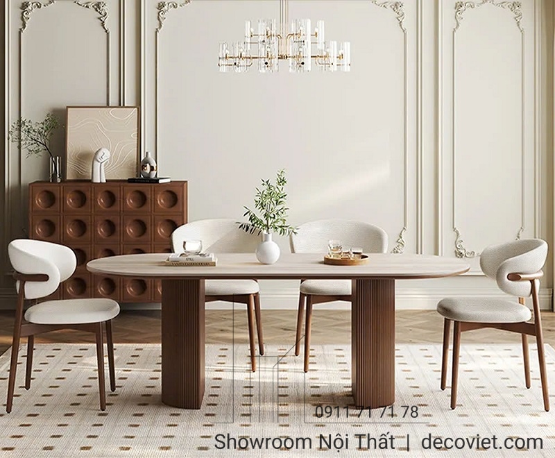 bàn ăn gỗ đẹp 6 ghế