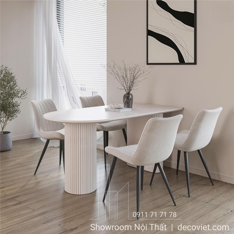 Bàn ăn 4 ghế thiết kế tinh tế, phù hợp căn hộ chung cư nhỏ