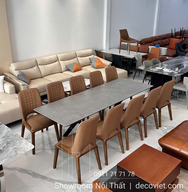 bàn ăn mặt đá thông minh 10 ghế