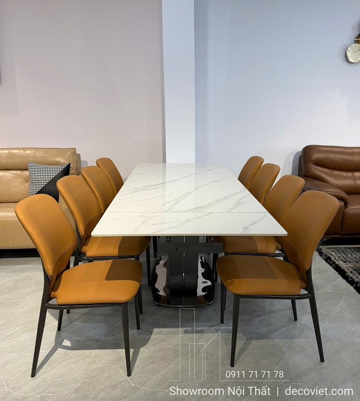 Bộ bàn ăn thông minh kéo dài 8-10 ghế hiện đại