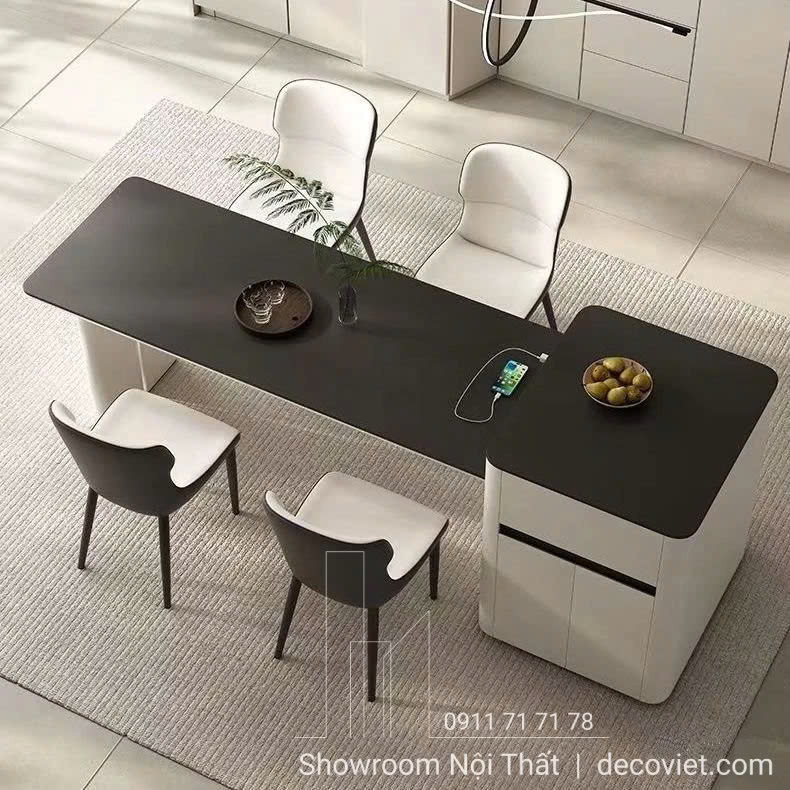 bàn ăn kết hợp bàn đảo